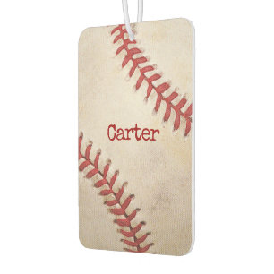 Désodorisant Pour Voiture Macro de baseball avec nom