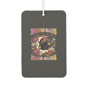 Désodorisant Pour Voiture Magie de Chat de Sorcière Florale d'Halloween