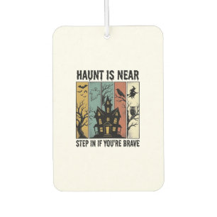 Désodorisant Pour Voiture Maison Hantée Halloween Gravure Vintage Épouvantab