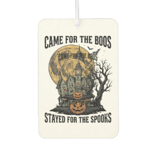 Désodorisant Pour Voiture Maison Hantée Halloween Gravure Vintage T Spooky