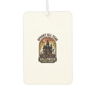 Désodorisant Pour Voiture Maison Hantée Halloween Vintage Effrayant Toute An