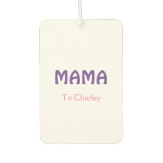 Désodorisant Pour Voiture Mama mères heureuses rétro violet ajouter nom text
