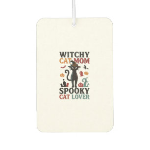 Désodorisant Pour Voiture Maman chat Halloween Design sorcière vintage amate