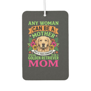 Désodorisant Pour Voiture Maman Golden Retriever Fleurie Amoureuse de Chien
