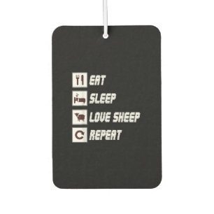 Désodorisant Pour Voiture Mange sommeil amour mouton répéter Don de devis