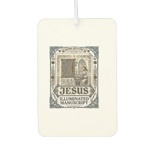 Désodorisant Pour Voiture Manuscrit de Jésus Foi chrétienne vintage Jésus