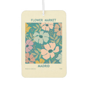 Désodorisant Pour Voiture Marché aux fleurs Madrid Imprimer