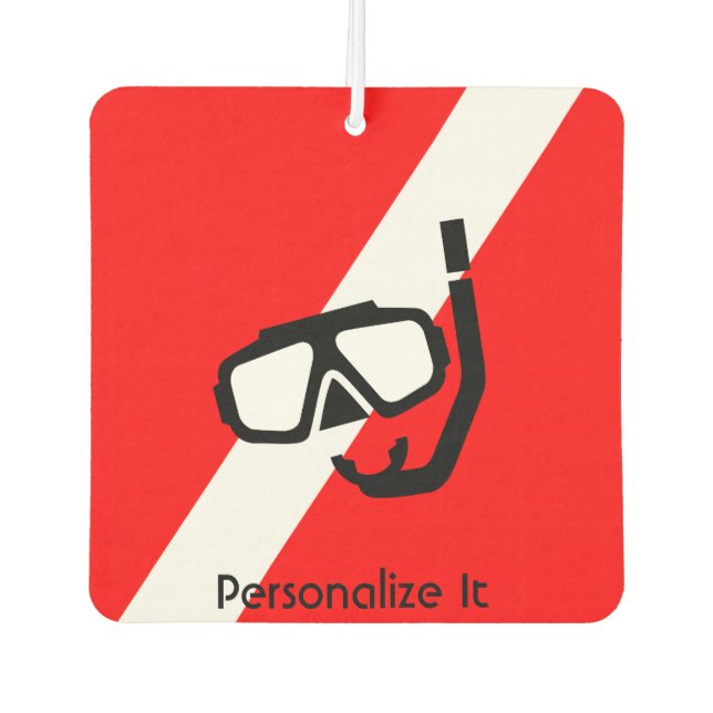 Désodorisant Pour Voiture Masque de plongée avec drapeau (Devant)