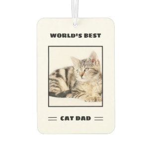 Désodorisant Pour Voiture Meilleur Chat Papa personnalisé photo personnalisé