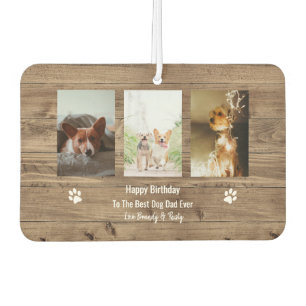 Désodorisant Pour Voiture Meilleur Papa Chien Ever Photo Joyeux Anniversaire