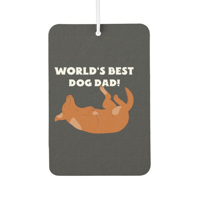 Désodorisant Pour Voiture Meilleur Papa de Chien du Monde ! (Devant)