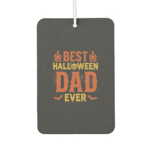 Désodorisant Pour Voiture Meilleur papa Halloween de tous les temps Design v