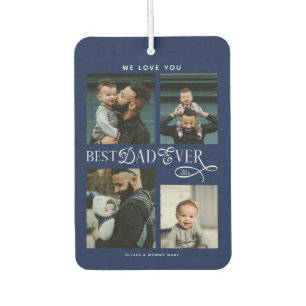 Désodorisant Pour Voiture Meilleur Papa Jamais 4 Photos Cadeaux de Fête des