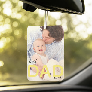 Désodorisant Pour Voiture Meilleur Papa Personnalisé Photo Père et Enfant Sc
