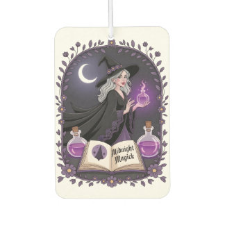 Désodorisant Pour Voiture Midnight Magick Illustration of a Young Witch