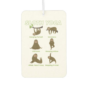 Désodorisant Pour Voiture mignonne namaste paresse yoga zen amant