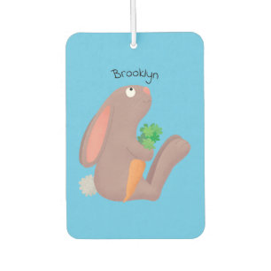 Désodorisant Pour Voiture Mignons lapin lapin lapin assis avec dessin de car