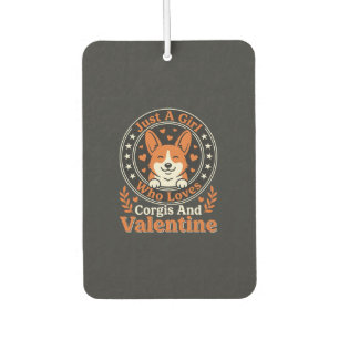 Désodorisant Pour Voiture Modèle de la Saint-Valentin Corgis pour filles qui