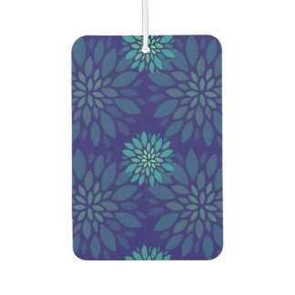 Désodorisant Pour Voiture Modern Navy Blue and Green Floral Leaves Pattern