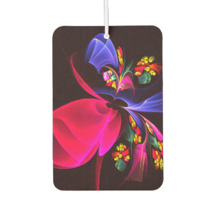 Désodorisant Pour Voiture Moderne coloré Floral Abstrait Art Motif #06