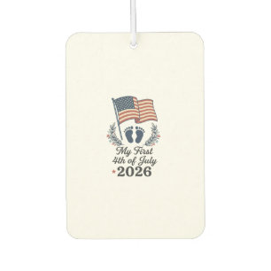 Désodorisant Pour Voiture Mon premier 4 juillet 2026 bébé vintage patriotiqu