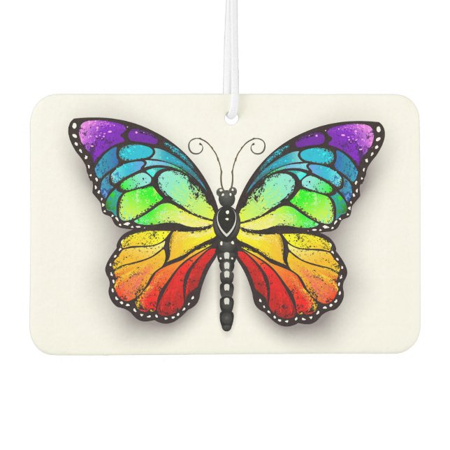 Désodorisant Pour Voiture Monarque papillon arc-en-ciel (Devant)