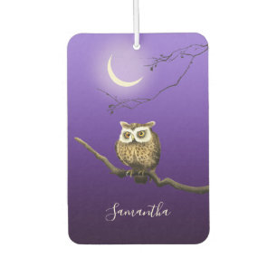 Désodorisant Pour Voiture Monogram Owl Night Moonlight Blue Air Freshener