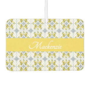 Désodorisant Pour Voiture Monogramme de citron de campagne française aquarel