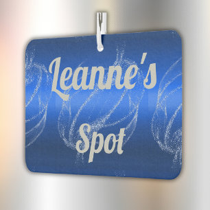 Désodorisant Pour Voiture Monogramme en métal brossé et Parties scintillant 