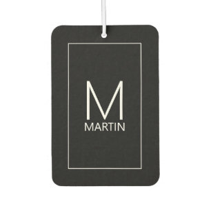 Désodorisant Pour Voiture Monogramme et nom personnalisés modernes Air Fresh