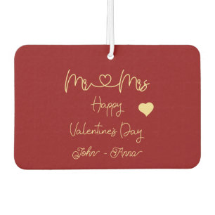 Désodorisant Pour Voiture Monsieur et Madame Bonne Saint-Valentin Personnali