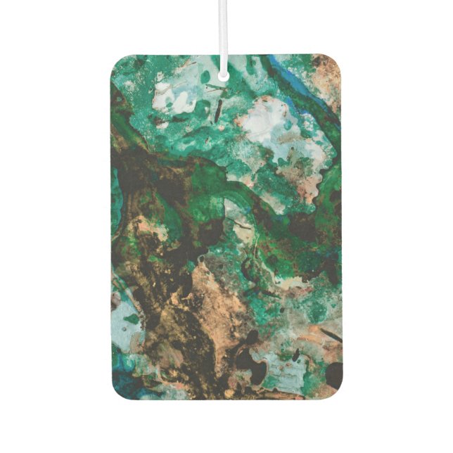 Désodorisant Pour Voiture Moss Agate Green Crystal Geode Abstract (Devant)