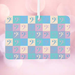 Désodorisant Pour Voiture Motif Clé de Fa Musique Pastel