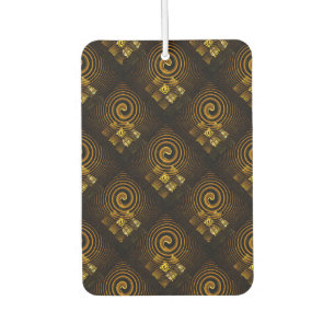 Désodorisant Pour Voiture Motif d'art abstrait élégant boho moderne en or #5