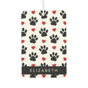 Désodorisant Pour Voiture Motif De Pâtes, Pâtes Noires, Coeurs Rouges, Votre