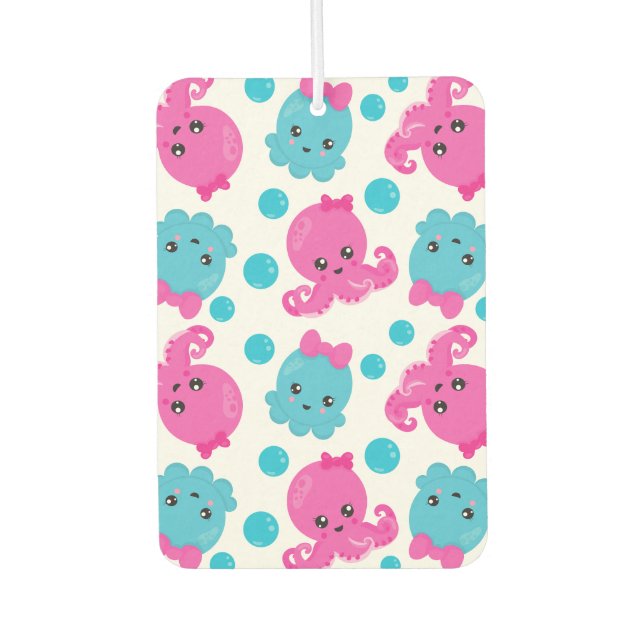 Désodorisant Pour Voiture Motif de poulpe, poulpe mignonne, Animaux de mer (Devant)