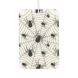 Désodorisant Pour Voiture Motif d'Halloween Black White araignées