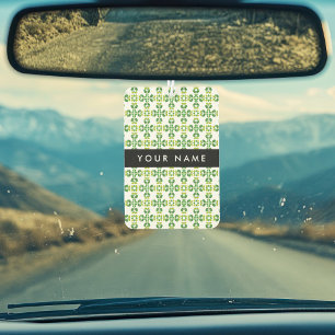 Désodorisant Pour Voiture Motif feuille, Feuilles verts, votre nom