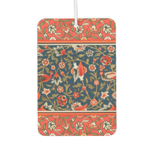 Désodorisant Pour Voiture Motif floral indo-persan bohème vintage rouge
