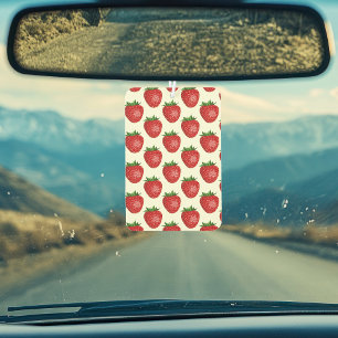 Désodorisant Pour Voiture Motif fraises, fraises rouges, fruits, feuilles