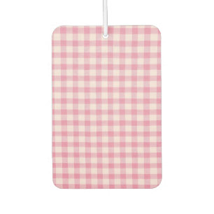 Désodorisant Pour Voiture Motif Gingham Rose Bébé