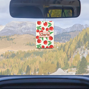 Désodorisant Pour Voiture Motif graphique Red Cherries personnalisé