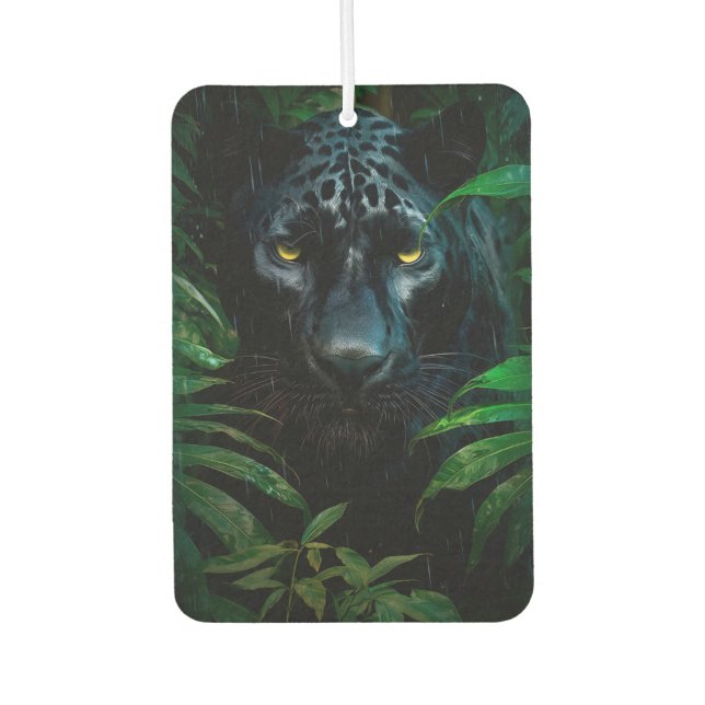 Désodorisant Pour Voiture Mystérieux Black Panther Jungle Faune Design (Devant)