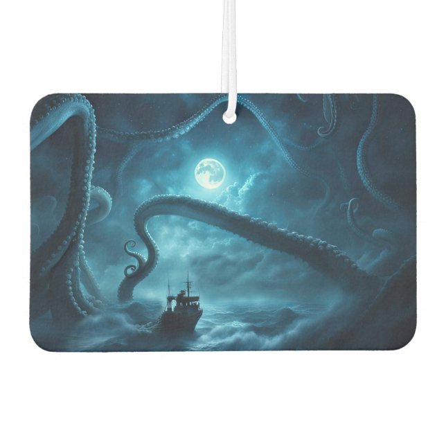 Désodorisant Pour Voiture Nautique mystérieuse Octopus Kraken Boat (Devant)