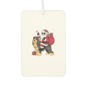 Désodorisant Pour Voiture Noël Éclairage Père Noël équitation Havanais Chien
