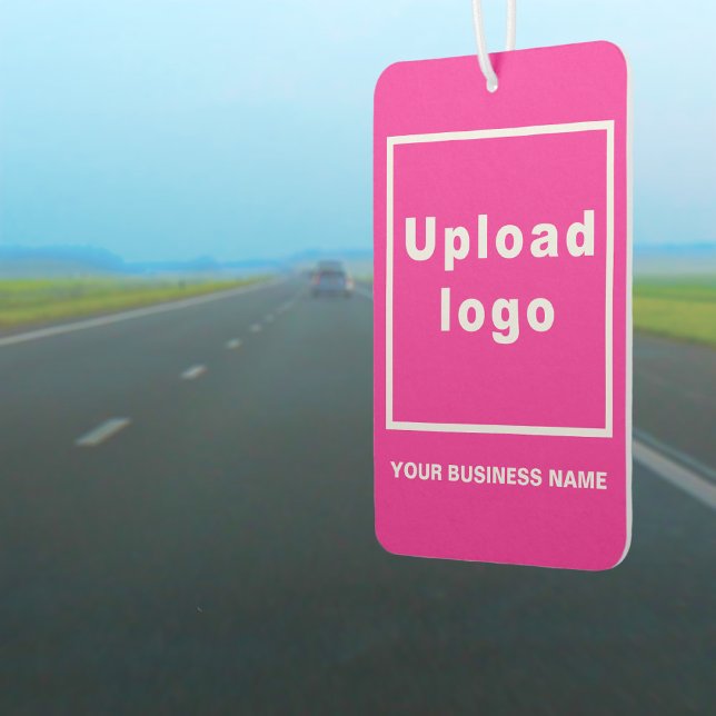 Désodorisant Pour Voiture Nom commercial et logo sur Pink Air Freshener (Business name and logo on pink air freshener)