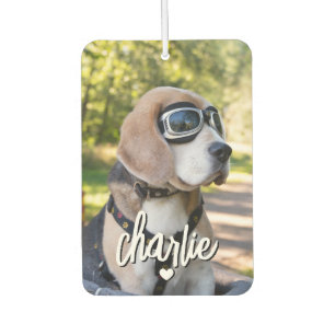 Désodorisant Pour Voiture Nom de chien personnalisé Photo Chien 2 Cool