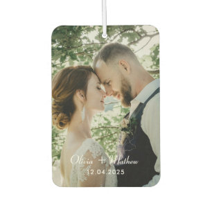 Désodorisant Pour Voiture Nom Du Couple Et Photo Du Mariage