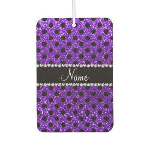 Désodorisant Pour Voiture Nom personnalisé indigo violet parties scintillant
