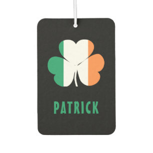 Désodorisant Pour Voiture Nom personnalisé Irlande celtique Trèfle Drapeau i